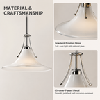 Minimalist Frosted Glass Pendant Light | Modern Ambient Lamp