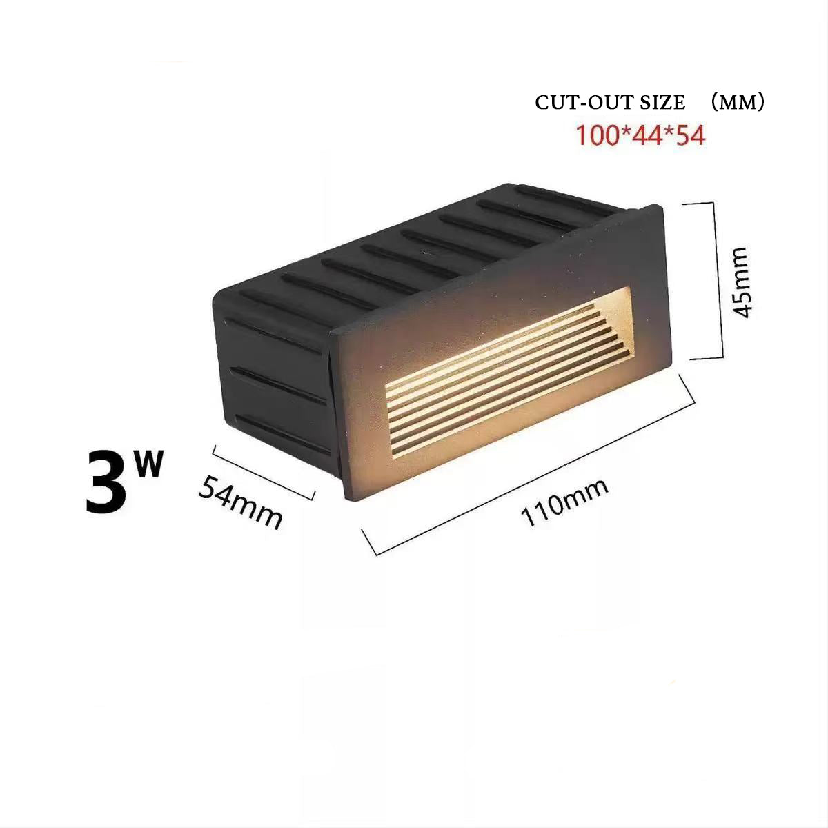 IP65 Waterproof Outdoor LED Step Light | Aluminum Recessed Wall Lamp